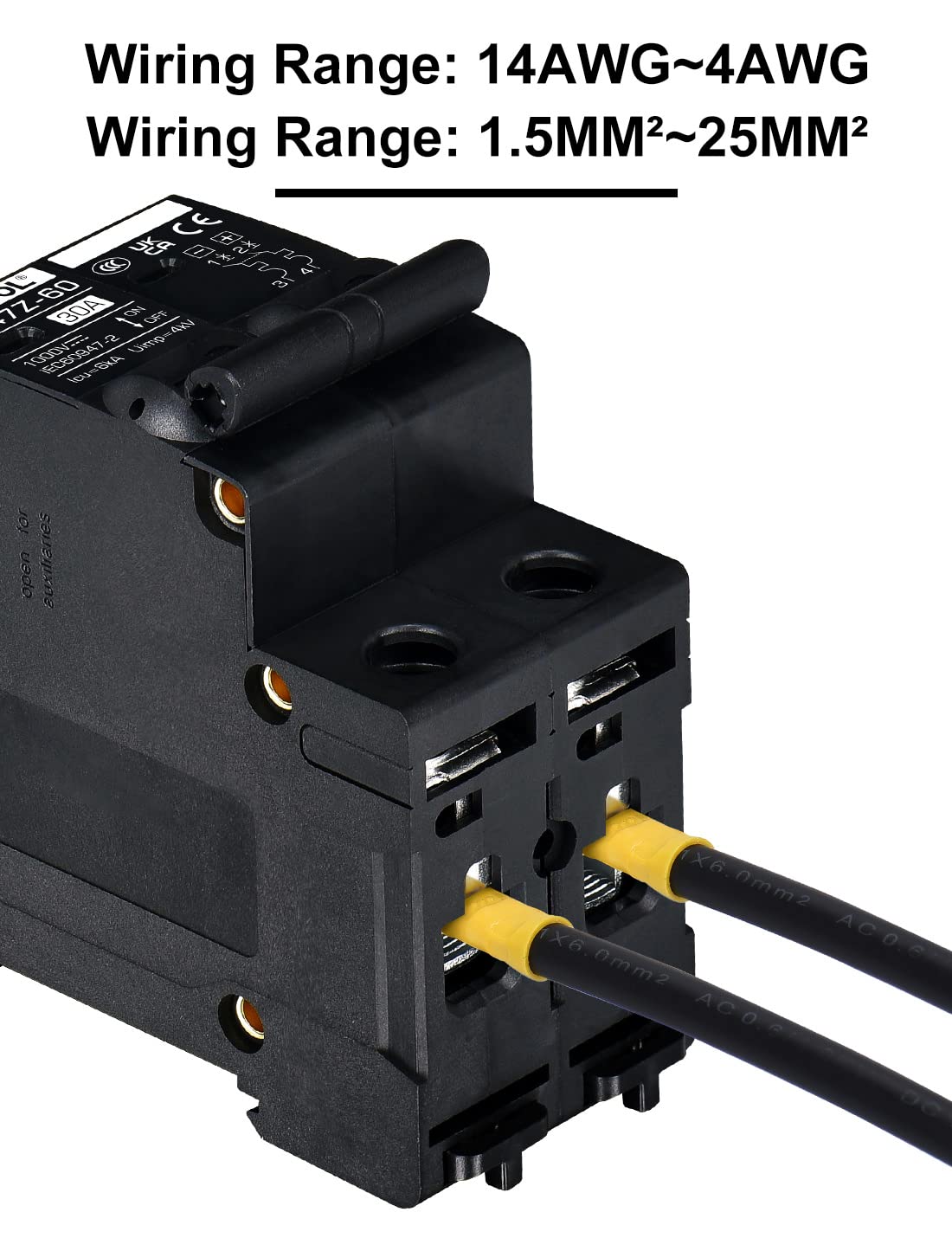 Disyuntor Solar 30A | DC 12V-1000V | Riel DIN | Protección Fotovoltaica